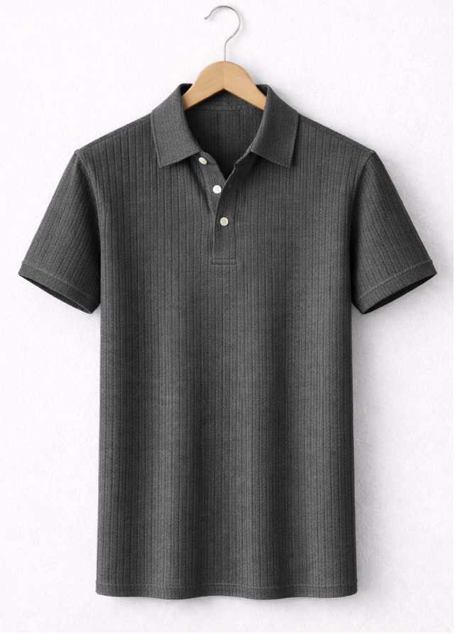 Textured Italian Polo Shirt